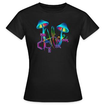 Trash Asset - Alice [rainbow] - Frauen T-Shirt - Schwarz - Vorne - AI Model Female 172 dark (172cm)