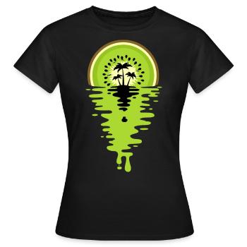 Sunset Kiwi Saft - Frauen T-Shirt - Schwarz - Vorne - AI Model Female 172 dark (172cm)