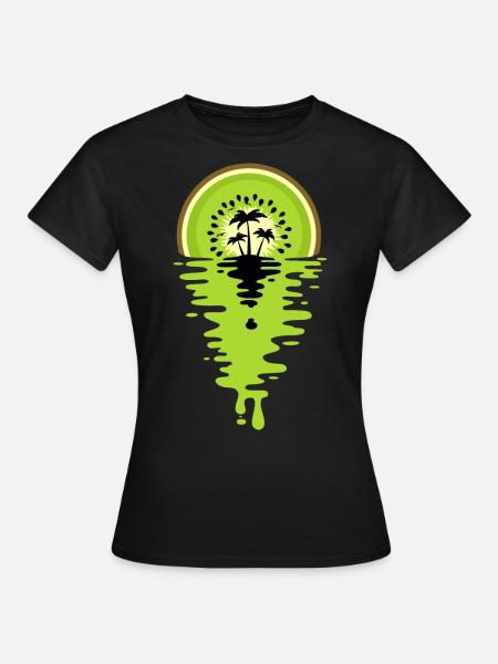 Sunset Kiwi Saft - Frauen T-Shirt - Schwarz