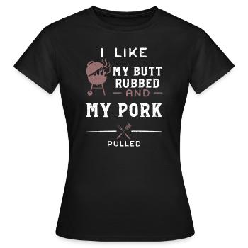 J’aime mes fesses frottées et mon por... - T-shirt Femme - noir - Devant - AI Model Female 172 dark (172cm)