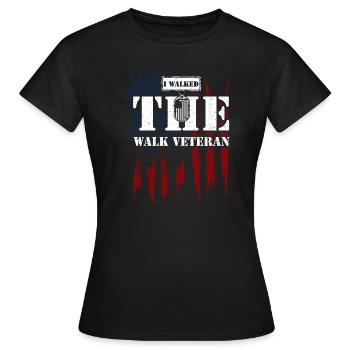 J’ai marché sur le vétéran de la marche - T-shirt Femme - noir - Devant - AI Model Female 172 dark (172cm)