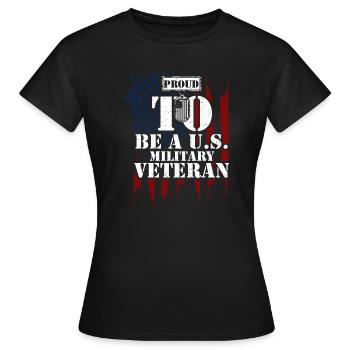 Fier d’être un vétéran de l’armée américaine - T-shirt Femme - noir - Devant - AI Model Female 172 dark (172cm)
