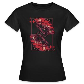 Jeu de cartes Chameleon Steampunk Karo Jack - T-shirt Femme - noir - Devant - AI Model Female 172 dark (172cm)