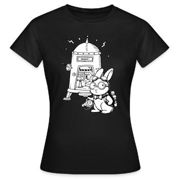 Zeitreisender Zeitreise - Frauen T-Shirt - Schwarz - Vorne - AI Model Female 172 dark (172cm)