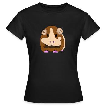 Guinea Pig - Guinea Pig - Women's T-Shirt - black - Front - AI Model Female 172 dark (172cm)