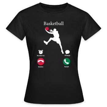 Basket-ball appelle - T-shirt Femme - noir - Devant - AI Model Female 172 dark (172cm)