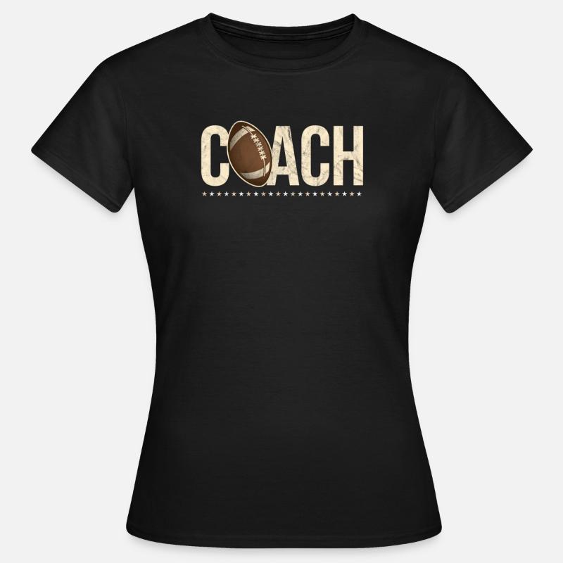 Coach coach de l’idée de coach de rugby chic - T-shirt Femme - noir