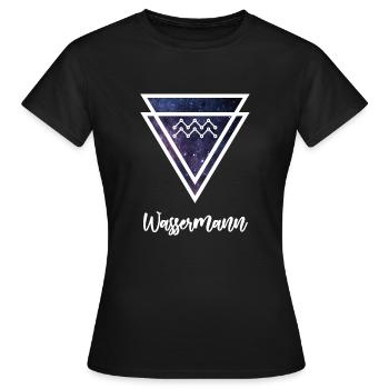 Verseau - T-shirt Femme - noir - Devant - AI Model Female 172 dark (172cm)