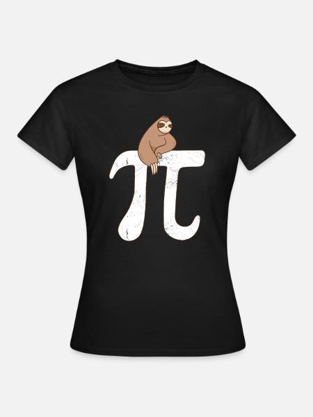 Math Sloth Pi - Frauen T-Shirt - Schwarz