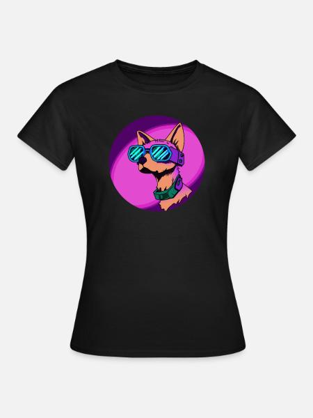 Cyber-Hund - Frauen T-Shirt - Schwarz