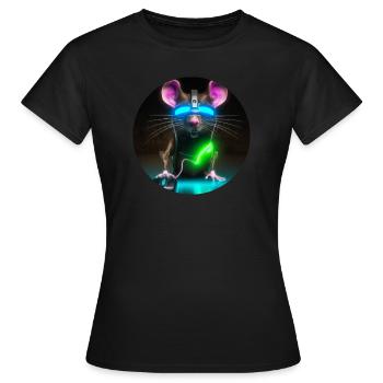 Cyber souris - T-shirt Femme - noir - Devant - AI Model Female 172 dark (172cm)