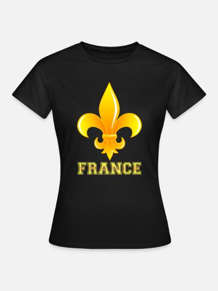 fleur de lys, french symbol - T-shirt Femme - noir