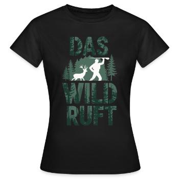 Hunter Hunting Hunting Hunting Clothing - Women's T-Shirt - black - Front - AI Model Female 172 dark (172cm)
