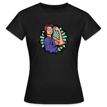 Wir schaffen das! - Frauen T-Shirt - Schwarz - Vorne - AI Model Female 172 dark (172cm)