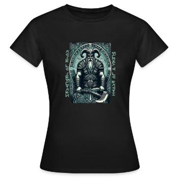 Cœur d’un Viking Force de Thor - T-shirt Femme - noir - Devant - AI Model Female 172 dark (172cm)