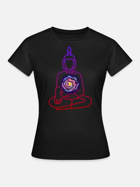 Buddha Sun - Frauen T-Shirt - Schwarz