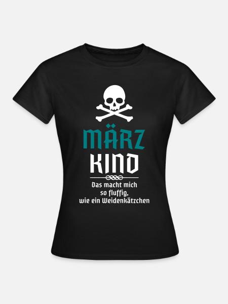 Märzkind - Sternzeichen Widder - Sternzeichen Fisc - Frauen T-Shirt - Schwarz