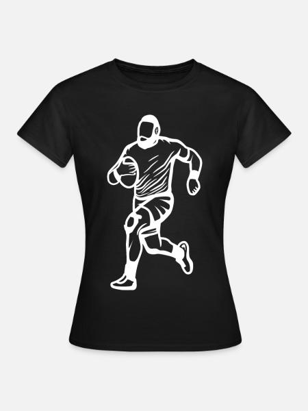 Rugby Spieler - Frauen T-Shirt - Schwarz