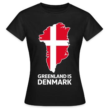 Grönland Dänemark Flagge Landkarte - Frauen T-Shirt - Schwarz - Vorne - AI Model Female 172 dark (172cm)