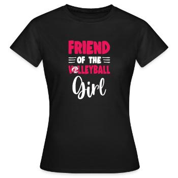 Friend Of the Birthday Girl Volleyball Family - Women's T-Shirt - black - Front - AI Model Female 172 dark (172cm)