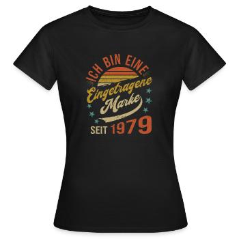 45th Birthday I am 45 years registered trademark - Women's T-Shirt - black - Front - AI Model Female 172 dark (172cm)