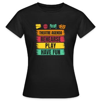 Théâtre musical Agenda Répétition Pièce de théâtre Cadeau amusant - T-shirt Femme - noir - Devant - AI Model Female 172 dark (172cm)