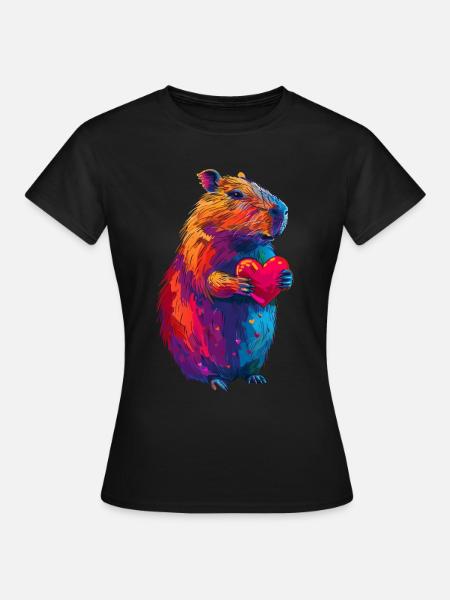 Wasserschwein - Frauen T-Shirt - Schwarz