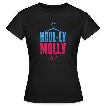 Friperie Shopper Haul-ly Molly Friperift - T-shirt Femme - noir - Devant - AI Model Female 172 dark (172cm)