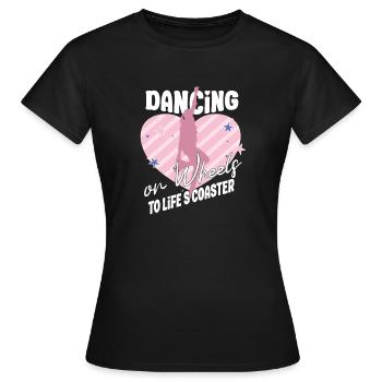 Roller Skating Skate Dancing on Wheels Gifts - Women's T-Shirt - black - Front - AI Model Female 172 dark (172cm)