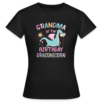 Grand-mère de la fête de famille Dracon - T-shirt Femme - noir - Devant - AI Model Female 172 dark (172cm)