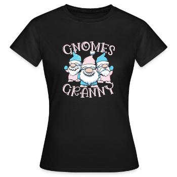 Garden Gnome Costume Gnomes Granny Gnome - Women's T-Shirt - black - Front - AI Model Female 172 dark (172cm)