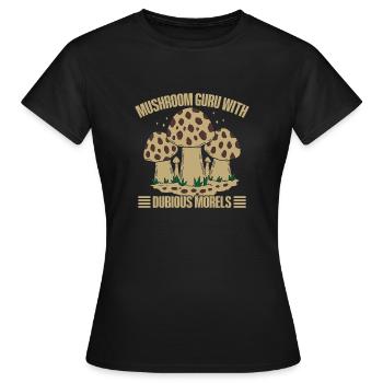 Chasseur de champignons Gourou des champignons Morel - T-shirt Femme - noir - Devant - AI Model Female 172 dark (172cm)