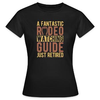 Guide d’observation des cavaliers de l’Ouest Cowgirls tout juste retraitées - T-shirt Femme - noir - Devant - AI Model Female 172 dark (172cm)