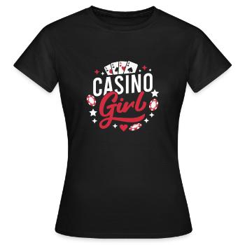 Jeux d’argent Fan Casino Girl Casino - T-shirt Femme - noir - Devant - AI Model Female 172 dark (172cm)