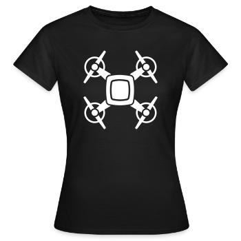 Drohne - Frauen T-Shirt - Schwarz - Vorne - AI Model Female 172 dark (172cm)