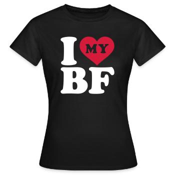 I love my boyfriend - T-shirt Femme - noir - Devant - AI Model Female 172 dark (172cm)