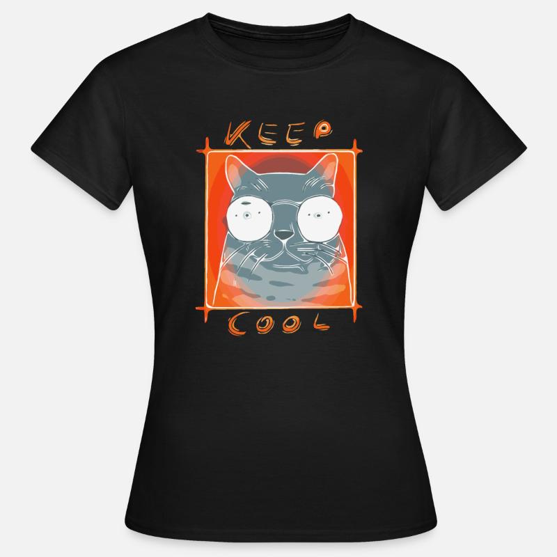 Cool Cat 1 - T-shirt Femme - noir