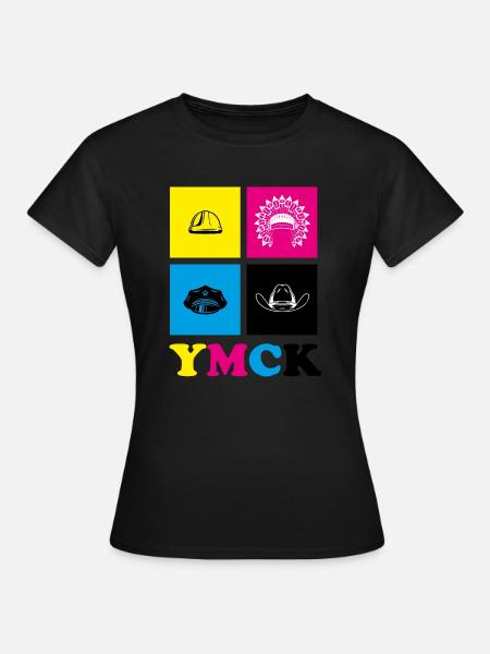 YMCK · CMYK · Grafik-Designer - Frauen T-Shirt - Schwarz