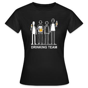 Drinking Team saufen betrinken Sauf Crew Männertag - Frauen T-Shirt - Schwarz - Vorne - AI Model Female 172 dark (172cm)