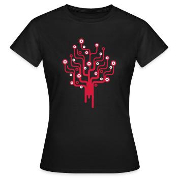 baum2_2f - T-shirt Femme - noir - Devant - AI Model Female 172 dark (172cm)