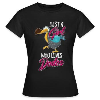 Lustiger Dodo Spruch Mauritius Vogel - Frauen T-Shirt - Schwarz - Vorne - AI Model Female 172 dark (172cm)