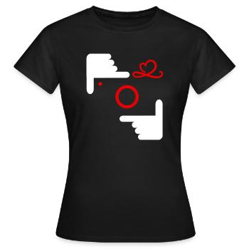 photographe photographie photo appareil photo selfie - T-shirt Femme - noir - Devant - AI Model Female 172 dark (172cm)