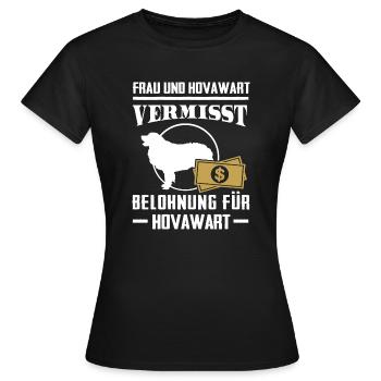 Vermisst Hovawart - Frauen T-Shirt - Schwarz - Vorne - AI Model Female 172 dark (172cm)