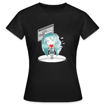 La disparition d'Hatsune Miku - T-shirt Femme - noir - Devant - AI Model Female 172 dark (172cm)