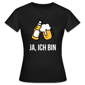 Falls ich betrunken bin bring mich zu "DEIN NAME" - Frauen T-Shirt - Schwarz - Vorne - AI Model Female 172 dark (172cm)