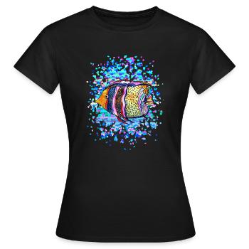 poisson - T-shirt Femme - noir - Devant - AI Model Female 172 dark (172cm)