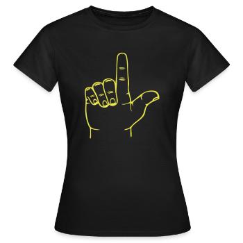 Loser Hand - Frauen T-Shirt - Schwarz - Vorne - AI Model Female 172 dark (172cm)