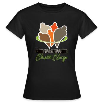 Protection du climat - Changement climatique - T-shirt Femme - noir - Devant - AI Model Female 172 dark (172cm)