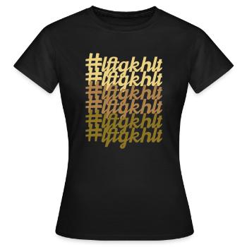 Triple Luftgekuehlt - Frauen T-Shirt - Schwarz - Vorne - AI Model Female 172 dark (172cm)