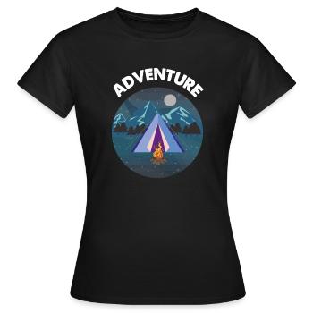 Aventure - T-shirt Femme - noir - Devant - AI Model Female 172 dark (172cm)